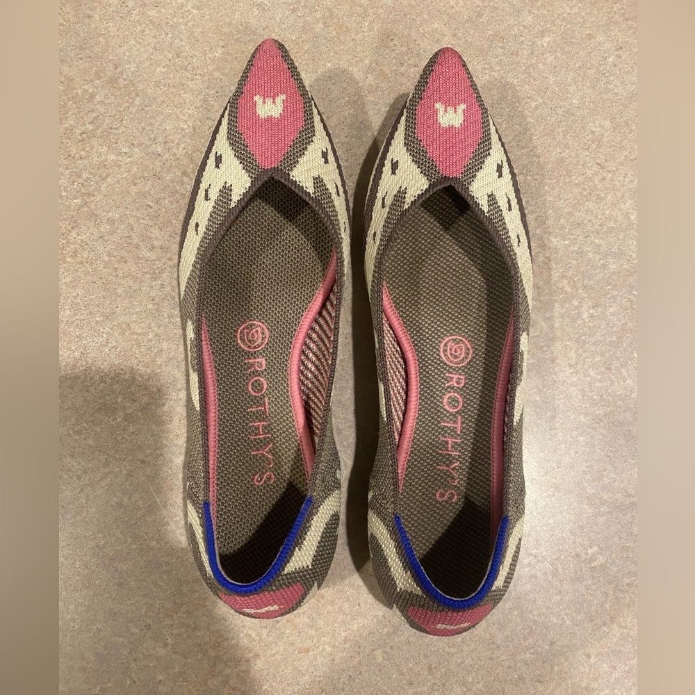 Like New Rothy's The Point Moroccan Flat Size 8
